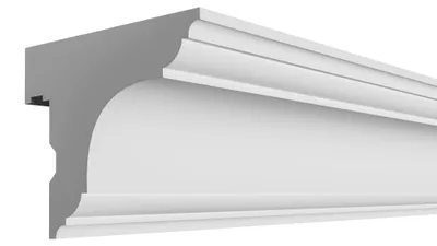 Produktbild von ELHARE Stuckleiste Vorhangschiene LED Wandleiste Gardinenstange Indirekte LK7A - 120x100mm, 2m
