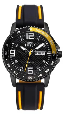 Produktbild von UMR RUHLA Armbanduhr, Quarz, analog, Silikonarmband, Edelstahl, 10 bar