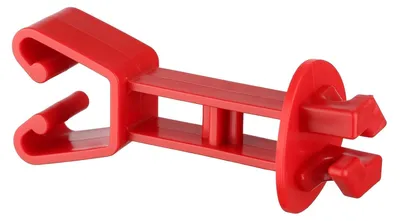 Weideisolatoren 25 Stück, HDPE, rot, für Drahtzaun und U-Pfosten