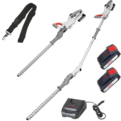 Productafbeelding van IKRA Accu-telescoop heggenschaar ICPH 2050 | 20V | 50 cm snijlengte | 20 mm snijdikte | uitschuifbaar van 105 tot 210 cm | inclusief 2 accu's en snellader