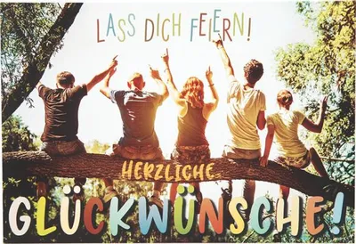 Produktbild von Cartolini Grußkarte mit Umschlag- Lass Dich feiern!