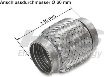 Produktbild von HJS 83 00 8334 Flexrohr Abgasanlage Auspuffrohr für BMW 3 Touring (E91) 3 Limousine (E90) 5 Touring (F11) 5 Limousine (E60) 1 Schrägheck (F20)
