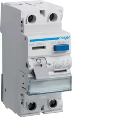 Immagine prodotto di Interruttore differenziale HAGER CFA263D a 2 poli 63/0, 3 A