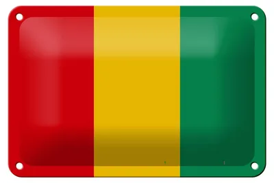 Produktbild von Blechschild Flagge Guineas 18x12cm Flag of Guinea Dekoration