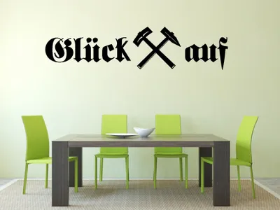 Produktbild von Wandtattoo - Glück Auf - Bergbau - Glückauf - Bergmannsgruß, Gruss des Bergmanns