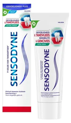Produktbild von Sensodyne Zahnpasta für empfindliche Zähne und Zahnfleisch Extra Fresh (75 ml)