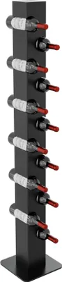 Produktbild von MetaloPro Weinregal Barolo – Schwarzes Metall-Flaschenregal Für 12 Weinflaschen, Ideal Für Küche, Keller Oder Bar – 140x26x26cm