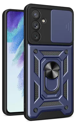 Produktbild von Galaxy A54 Hülle mit Ring Ständer Halter Dia Kameraschutz TPU PC Schutzhülle für Samsung Galaxy A54 Blau