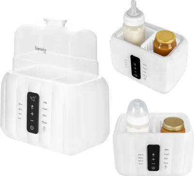 Immagine prodotto di LIONELO Thermup Duo - doppio scaldabiberon per bambini, 5 modalità, sterilizzazione, scongelamento, mantenimento in caldo, con sensore NTC