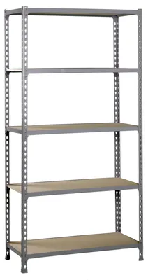 Immagine prodotto di Scaffalatura pesante BIG MULI | HxLxP 200x100x50cm | 5 ripiani | Carico ripiani 150kg | Grigio | Scaffalatura per magazzini Scaffalatura per cantine Scaffalatura per officine Scaffalatura metallica Scaffalatura per scaffali Scaffalatura a innesto