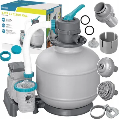 Zdjęcie produktu dla Pompa Piaskowa, Filtr do Basenu, 8327 l/h, Bestway 58499, adapter i węże