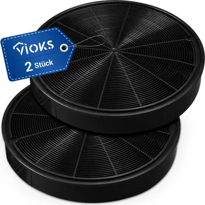 Produktbild von Aktivkohlefilter 2x passend wie Electrolux 9029800464 EFF62 196mmØ für Dunstabzugshaube