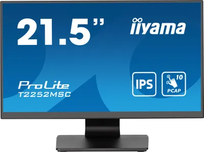 Obrázek produktu pro iiyama ProLite T2252MSC-B2, 54,6 cm (21.5"), 1920 x 1080 px, Full HD, LCD, 5 ms, Černá