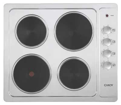 Immagine prodotto di Candy CLE64KX fornello elettrico Acciaio inox Da incasso 58 cm Piastra sigillata 4 Fornelli