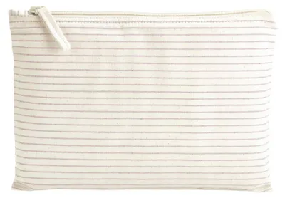 Obrázek produktu pro Westford Mill – taška na drobnosti, s pruhy, z biobavlny BC7422 (16 cm x 22,5 cm) (červená)