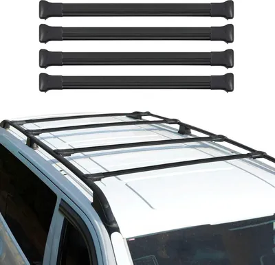 Zdjęcie produktu dla Bagażnik dachowy do Opel Vivaro 2014-2025 Bagażnik relingowy aluminiowy czarny 4x