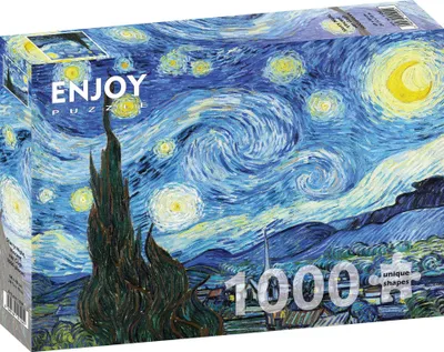 Zdjęcie produktu dla Puzzle 1000 elementów Enjoy – Vincent van Gogh: Gwiaździsta noc