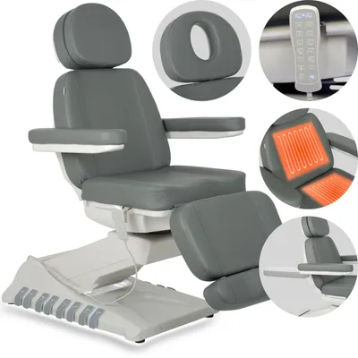 Produktbild von Habys Luxoria PRO 5 Kosmetikliege Massageliege Kosmetiksessel Kosmetikstuhl | Höhenverstellbar Elektrisch | 185 x 57 cm | Grau