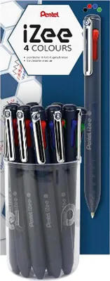 Image de Pentel BXC470-DC Pentel Stylo à bille rétractable multicolore iZee, bleu foncé