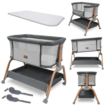 Immagine prodotto di Milly Mally Lit cododo Milly Mally, lettino grigio - lettino aggiuntivo 2 in 1