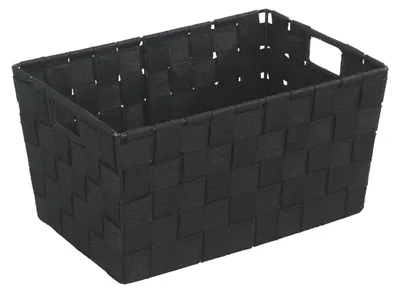 Obrázek produktu pro WENKO Úložný koš ADRIA S Černý policový box Organizér Koupelna Kuchyně