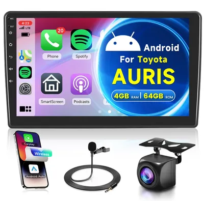 Zdjęcie produktu dla Radio samochodowe 2 DIN - Bezprzewodowe CarPlay i Android Auto - Wyświetlacz dotykowy 10,1 cala - Bluetooth, GPS
