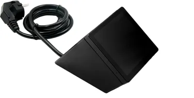 Produktbild von Shelly Wall Display Stand, Tischständer für 4 Display, USB-C/A Ladeanschluss, 150 cm Kabel, schwarz