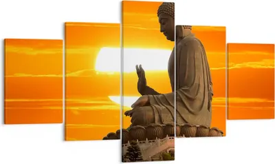 Produktbild von Bild auf Leinwand - Leinwandbild - tempel buddha - 125x70cm - Wand Bild - Wanddeko - Wandbilder - Leinwanddruck - Bilder - Kunstdruck - Wanddekoration - Leinwand bilder - Wandkunst - EA125x70-3532