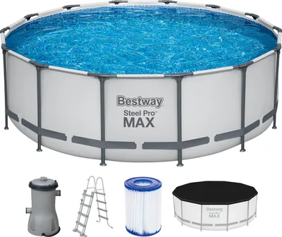 Produktbild von Bestway Steel Pro Max™ Frame Pool Komplett-Set, rund, 427x122cm, 5612X