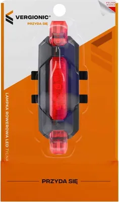 Immagine prodotto di Vergionic 7966 Fanale posteriore a LED per bicicletta 1W, 110 mAh, IP44, rosso