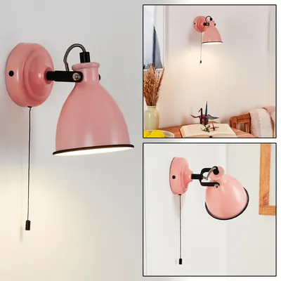 Produktbild von Spadacenta »Spadacenta« Wandlampe, Metall, Pink matt/Weiß/Schwarz