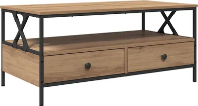Zdjęcie produktu dla Stolik Kawowy With Drawer Dąb Artisan 100 X 51 X 45 Cm Lumarko!