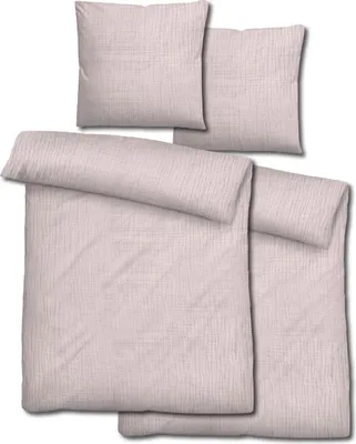 Immagine prodotto di Doppelpack Sleezzz® Musselin Bettwäsche rosa 135 x 200 cm + 80 x 80 cm