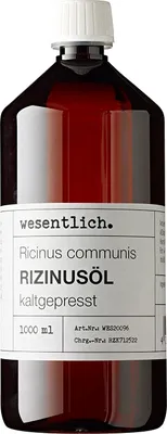 Produktbild von Rizinusöl kaltgepresst (1000ml) von wesentlich.