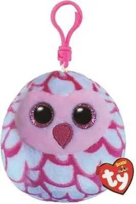 Image de Squish-a-Boos Pinky - pendentif hibou 8,5cm