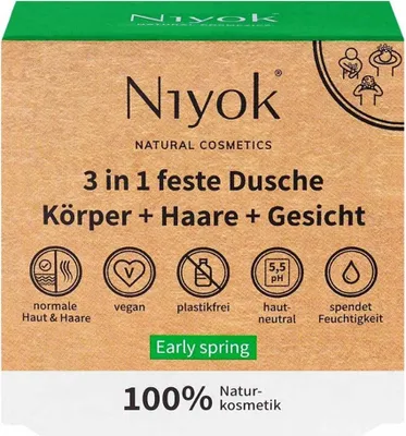 Produktbild von Niyok Early spring, Waschstück, Unisex, Jeder Hauttyp, Reinigend, 80 g, 1 Stück(e)