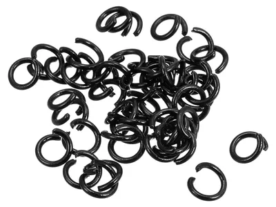 Offene Federringe 10 mm, Kohlenstoffstahl, schwarz, 100 Stück