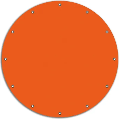 Produktbild von Wallario rundes Outdoor-Poster für Garten oder Balkon, Motiv Orange, 90 cm Durchmesser