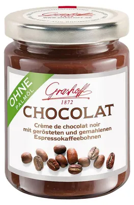 Zdjęcie produktu dla Grashoff Dunkle Chocolat z kawą espresso z ziarnami kawy espresso 250g
