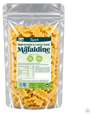 Produktbild von Locawo High Protein Low Carb Mafaldine | Bandnudeln | Pasta | Nudeln 200g