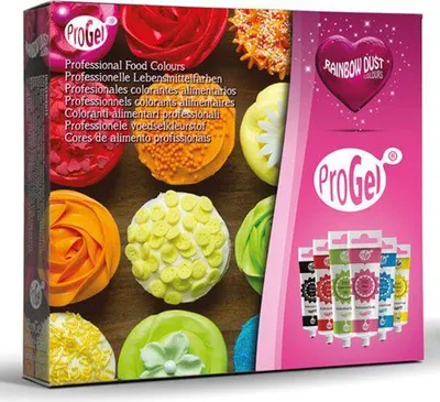 Produktbild von ProGel - Box mit 6 Lebensmittelfarben - Gel