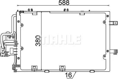 Produktbild von MAHLE AC 308 000S Kondensator Klimaanlage Klimakondensator für OPEL Corsa C Schrägheck (X01)