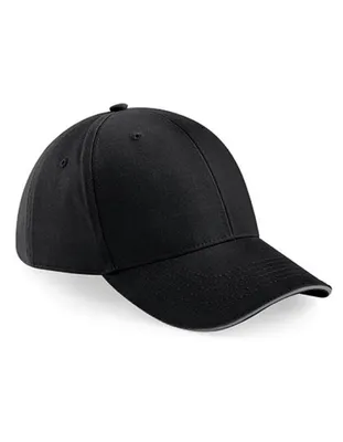 Produktbild von Beechfield B20 | Athleisure 6 Panel Cap - Farbe: Black/Graphite Grey - Größe: One Size