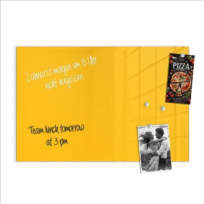 Produktbild von Magnettafel 60x40cm Pinnwand Whiteboard beschreibbar - Oranger Hintergrund I