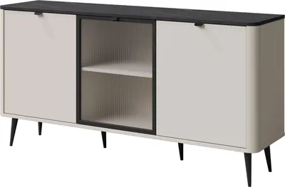 Produktbild von Sideboard Marly Kommode 160x40x82cm Farbe wählbar 3-türig,Kaschmir / Graustein