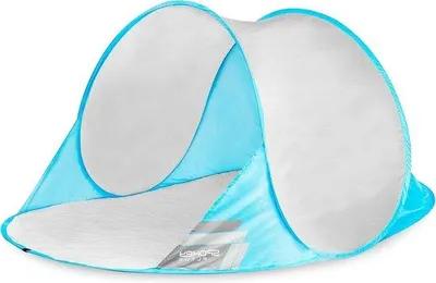 Produktbild von Famanu Strandzelt 195 x 100 x 85 cm - Strandzelt mit Pop-up-Funktion, Polyester, Glasfaserrahmen