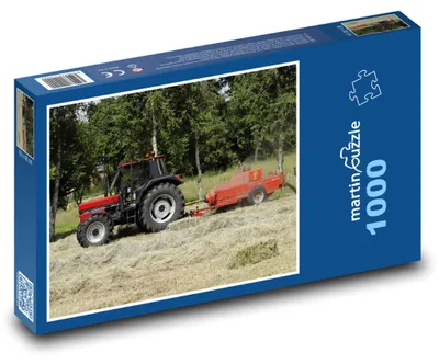Obrázok produktu pre Puzzle 1000 Traktor pri kosení sena - martinpuzzle