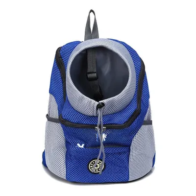 MCBOSON Haustier Rucksack Tragetasche für Hunde, Verstellbare Reisetasche für Haustiere, Bequem und atmungsaktiv, Blau, M