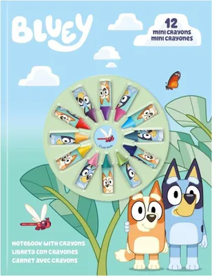 Produktbild von Bluey Notizbuch + Mini-Buntstift-Set für Kinder
