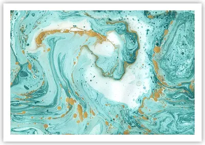 Produktbild von Poster - Poster ohne Rahmen - Abstraktion blau Wasser modern - 100x70 cm - Wand Bild - Wanddeko - Wandbilder - Kunstposter - Wandposter - Bilder - Kunstdruck - Wandbild - P2XAA100x70-2937